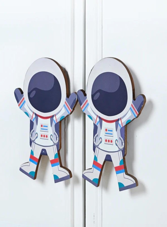 Look Mumma Astronaut Premium Wooden Cupboard Handle/Drawer - Handcrafted Kids Room Hardware - Image 2